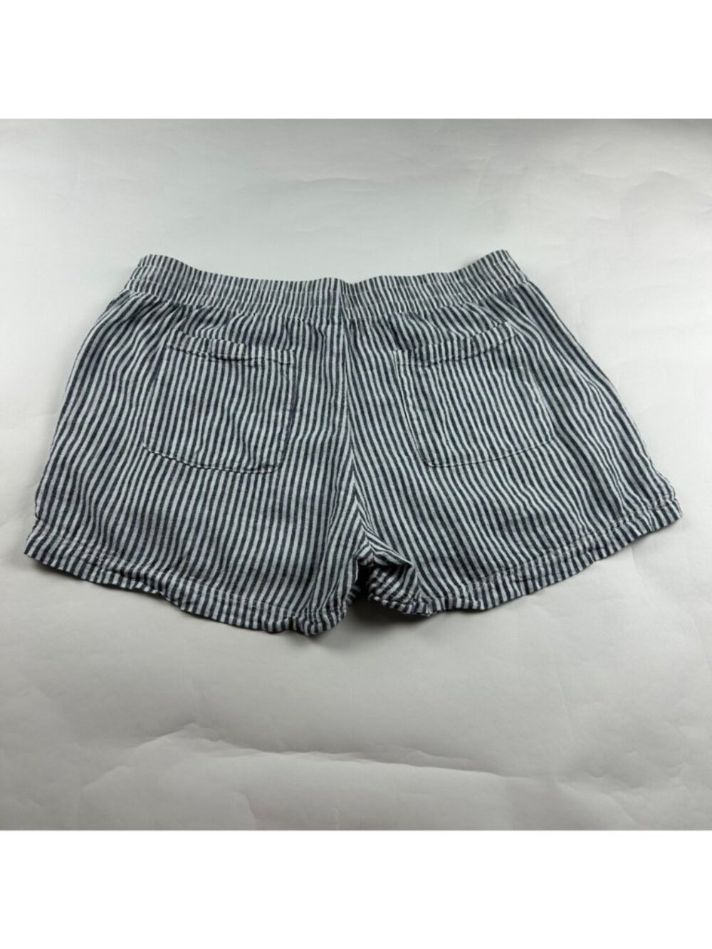 Old Navy Blue Stripe Linen Blend High Rise Pull On Shorts XL - Picture 6 of 6